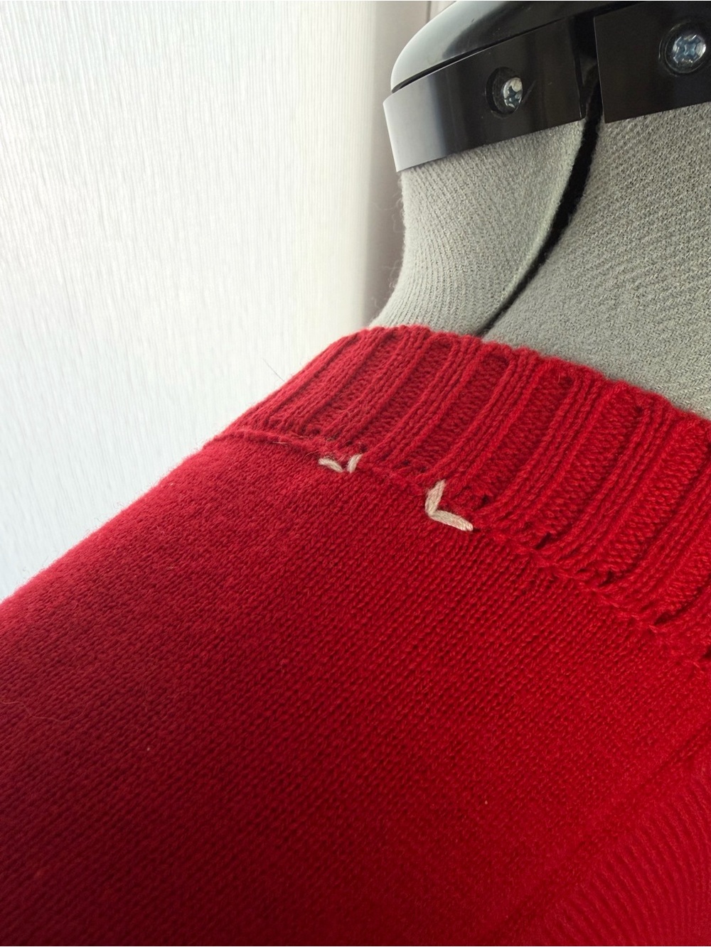 Comme des Garcons Tao VTG Wool Ruffle Cropped Cardigan, red, M, GUC - Picture 13 of 16